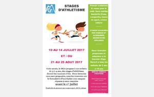 Stages d'athlétisme